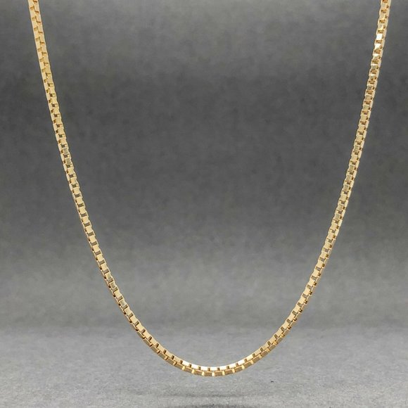 Norman Miller Box Chain Gold Plated 23" 3mm NWOT Perfect Condition M507 - Picture 2 of 5